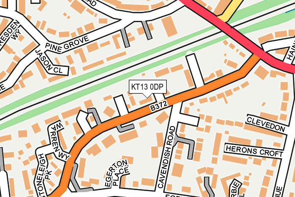 KT13 0DP map - OS OpenMap – Local (Ordnance Survey)