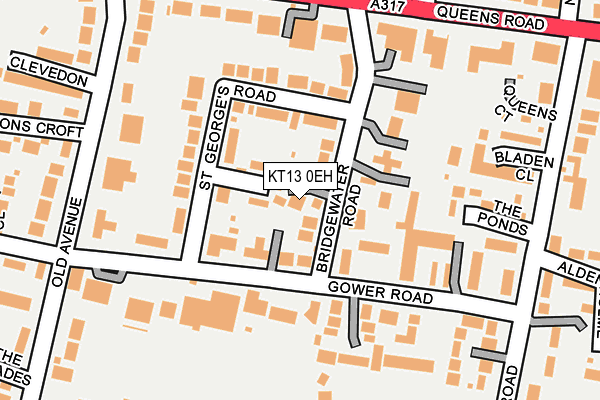 KT13 0EH map - OS OpenMap – Local (Ordnance Survey)