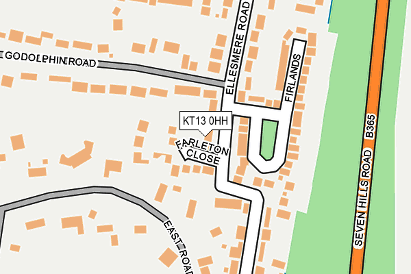 KT13 0HH map - OS OpenMap – Local (Ordnance Survey)