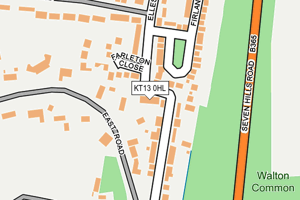 KT13 0HL map - OS OpenMap – Local (Ordnance Survey)