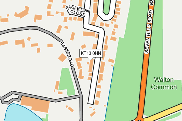 KT13 0HN map - OS OpenMap – Local (Ordnance Survey)