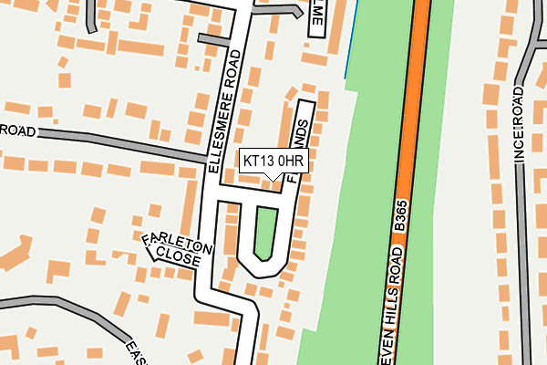 KT13 0HR map - OS OpenMap – Local (Ordnance Survey)