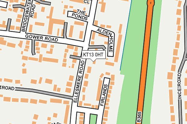 KT13 0HT map - OS OpenMap – Local (Ordnance Survey)