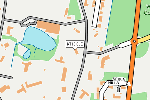 KT13 0LE map - OS OpenMap – Local (Ordnance Survey)
