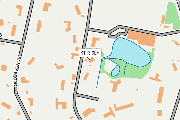 KT13 0LH map - OS OpenMap – Local (Ordnance Survey)