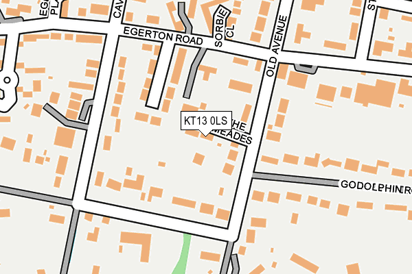 KT13 0LS map - OS OpenMap – Local (Ordnance Survey)