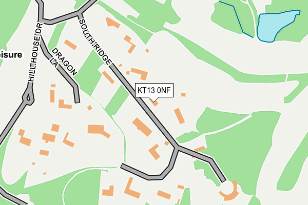 KT13 0NF map - OS OpenMap – Local (Ordnance Survey)