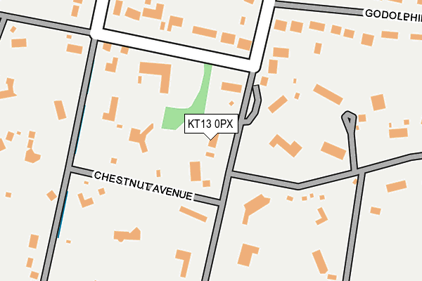 KT13 0PX map - OS OpenMap – Local (Ordnance Survey)