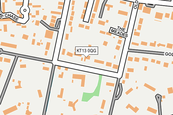 KT13 0QG map - OS OpenMap – Local (Ordnance Survey)