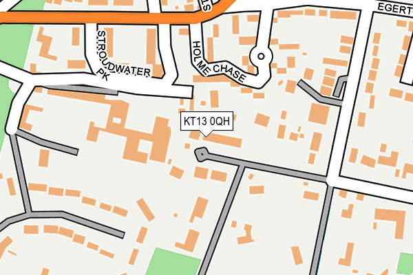 KT13 0QH map - OS OpenMap – Local (Ordnance Survey)