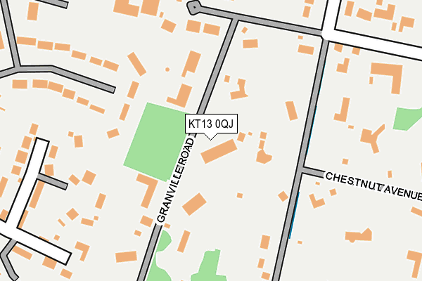 KT13 0QJ map - OS OpenMap – Local (Ordnance Survey)
