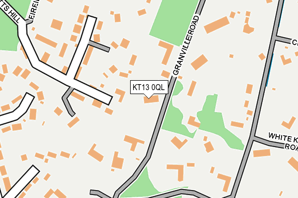 KT13 0QL map - OS OpenMap – Local (Ordnance Survey)
