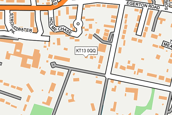 KT13 0QQ map - OS OpenMap – Local (Ordnance Survey)