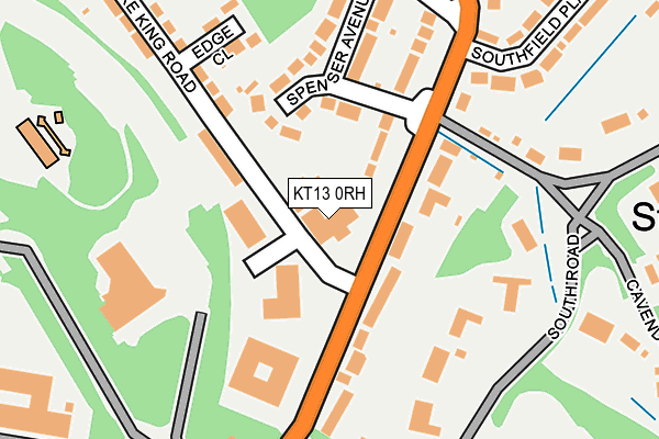 KT13 0RH map - OS OpenMap – Local (Ordnance Survey)