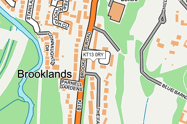 KT13 0RY map - OS OpenMap – Local (Ordnance Survey)