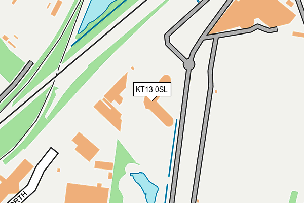 KT13 0SL map - OS OpenMap – Local (Ordnance Survey)