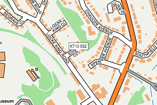 KT13 0SZ map - OS OpenMap – Local (Ordnance Survey)