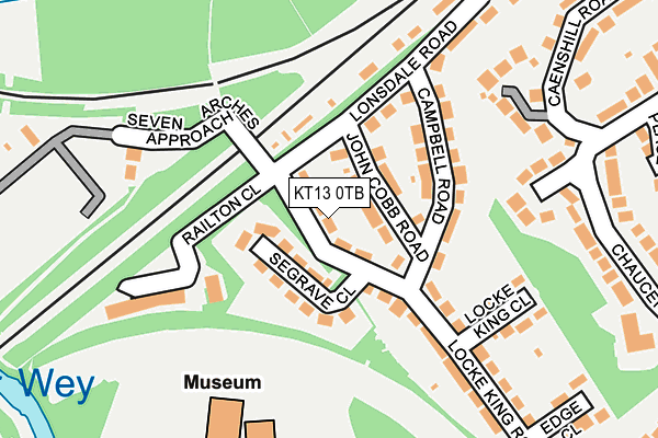 KT13 0TB map - OS OpenMap – Local (Ordnance Survey)