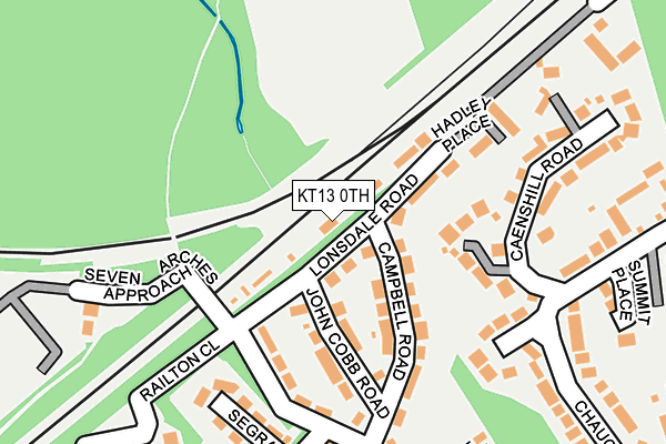 KT13 0TH map - OS OpenMap – Local (Ordnance Survey)