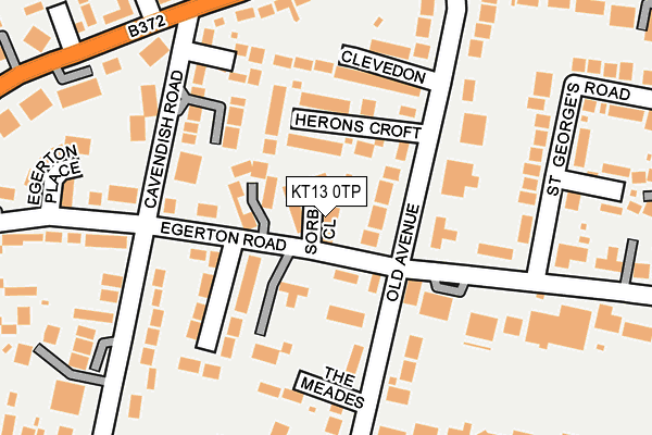 KT13 0TP map - OS OpenMap – Local (Ordnance Survey)
