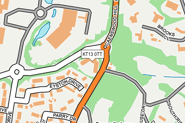 KT13 0TT map - OS OpenMap – Local (Ordnance Survey)