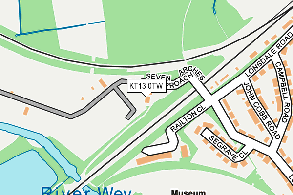 KT13 0TW map - OS OpenMap – Local (Ordnance Survey)