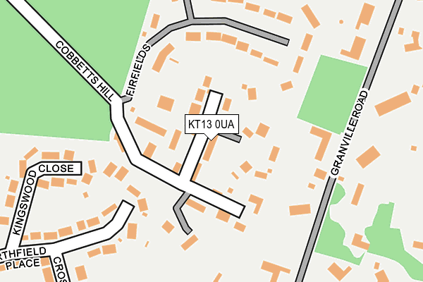 KT13 0UA map - OS OpenMap – Local (Ordnance Survey)