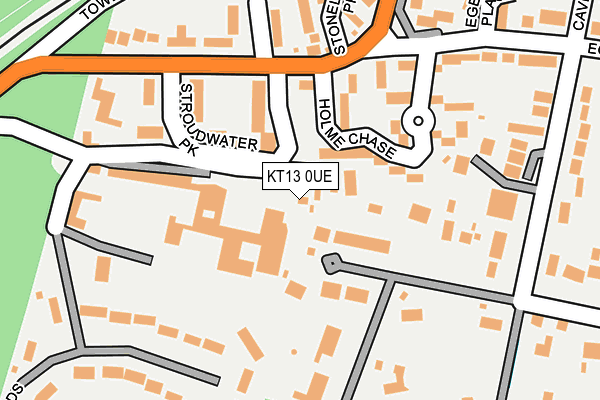 KT13 0UE map - OS OpenMap – Local (Ordnance Survey)
