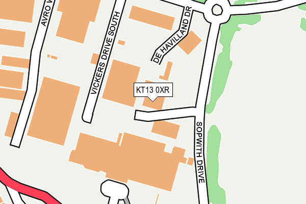 KT13 0XR map - OS OpenMap – Local (Ordnance Survey)