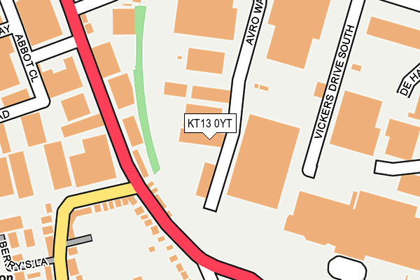 KT13 0YT map - OS OpenMap – Local (Ordnance Survey)