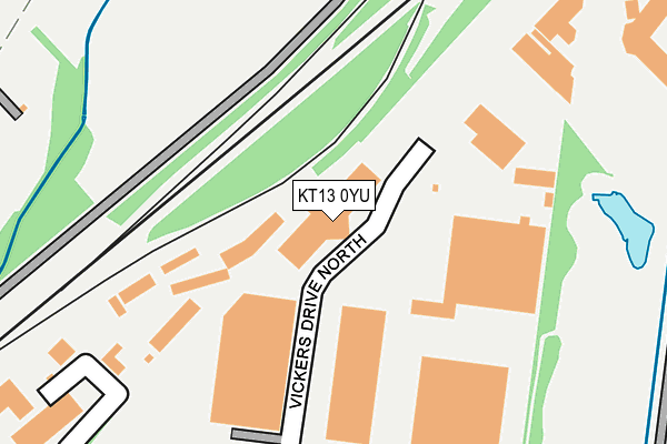 KT13 0YU map - OS OpenMap – Local (Ordnance Survey)