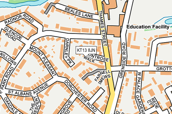 KT13 8JN map - OS OpenMap – Local (Ordnance Survey)