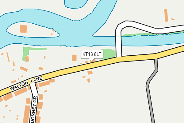 KT13 8LT map - OS OpenMap – Local (Ordnance Survey)