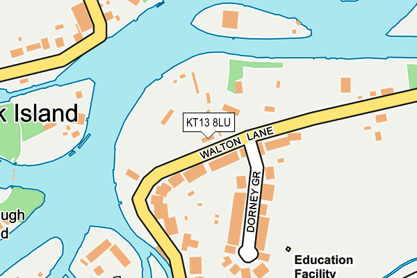 KT13 8LU map - OS OpenMap – Local (Ordnance Survey)