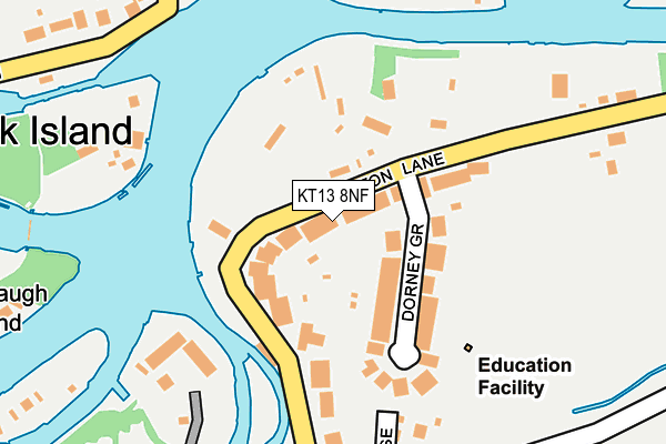KT13 8NF map - OS OpenMap – Local (Ordnance Survey)