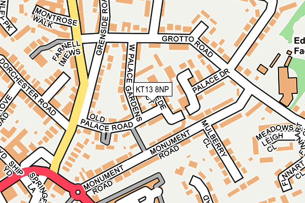 KT13 8NP map - OS OpenMap – Local (Ordnance Survey)