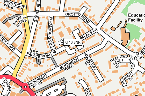 KT13 8NR map - OS OpenMap – Local (Ordnance Survey)