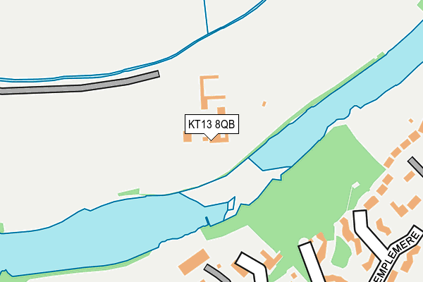 KT13 8QB map - OS OpenMap – Local (Ordnance Survey)