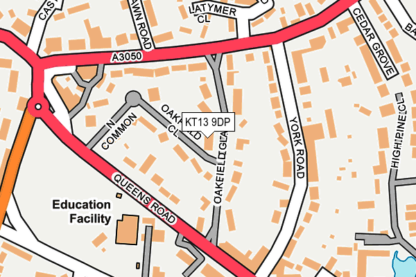 KT13 9DP map - OS OpenMap – Local (Ordnance Survey)