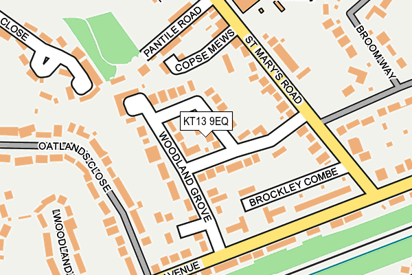 KT13 9EQ map - OS OpenMap – Local (Ordnance Survey)