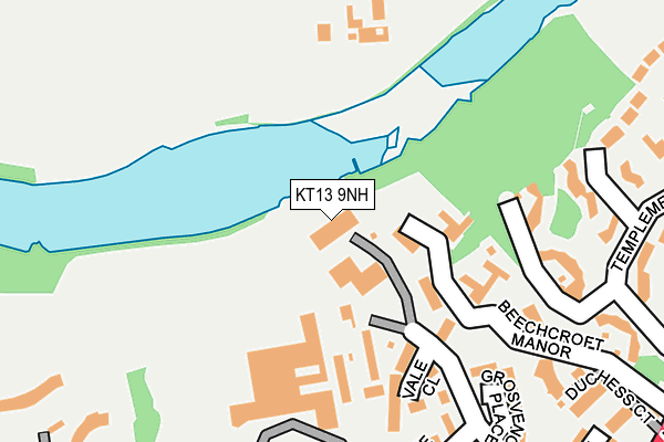 KT13 9NH map - OS OpenMap – Local (Ordnance Survey)