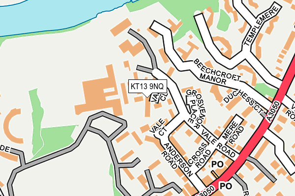 KT13 9NQ map - OS OpenMap – Local (Ordnance Survey)