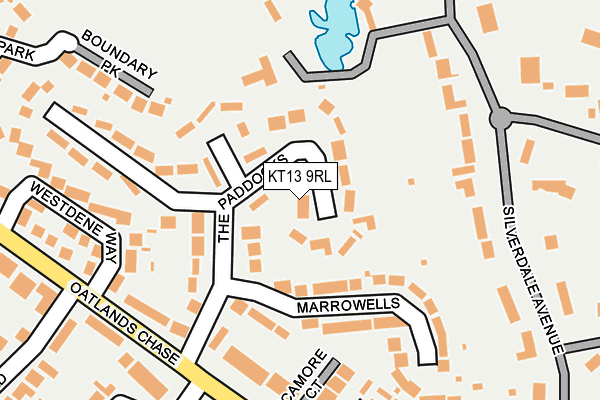 KT13 9RL map - OS OpenMap – Local (Ordnance Survey)