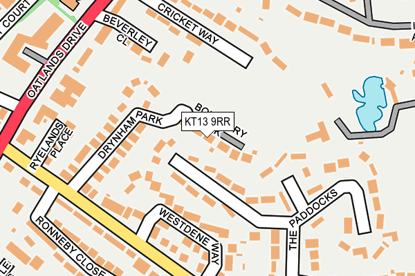KT13 9RR map - OS OpenMap – Local (Ordnance Survey)