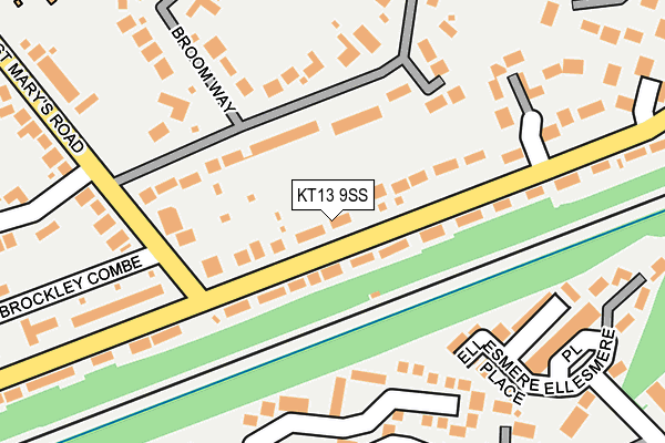 KT13 9SS map - OS OpenMap – Local (Ordnance Survey)