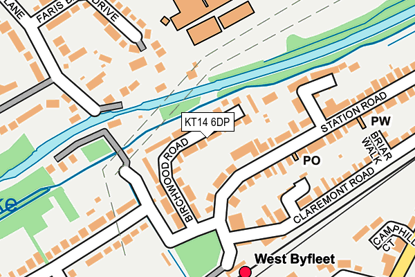 KT14 6DP map - OS OpenMap – Local (Ordnance Survey)