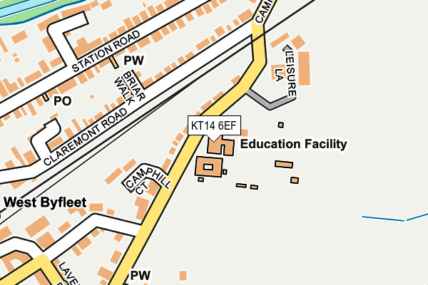 KT14 6EF map - OS OpenMap – Local (Ordnance Survey)