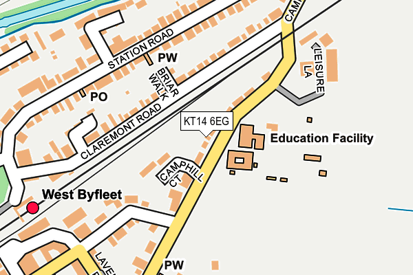 KT14 6EG map - OS OpenMap – Local (Ordnance Survey)