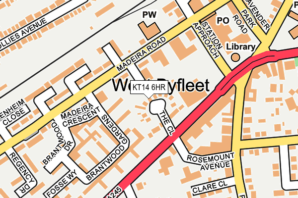 KT14 6HR map - OS OpenMap – Local (Ordnance Survey)