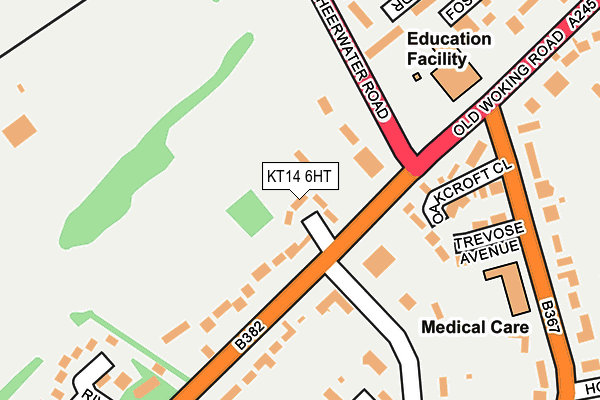 KT14 6HT map - OS OpenMap – Local (Ordnance Survey)